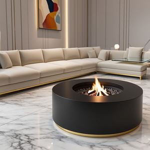 Chimenea Redonda de Vapor Premium: Llamas Realistas, Solo para Interiores, Tanque de 4L, 150W, 8 LED, 6 Niveles, Temporizador de 12H, Segura, Ecológica, Perfecta para - Product Image 4