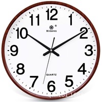 Jam Dinding Quartz Bulat Tanpa Suara Layar LCD Kalender Temperatur Analog Digital Jam Gantung untuk Ruang Tamu