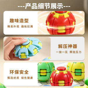 Custom <b>Rotating</b> Finger Fidget Spinner Ball Press Spin Gyro Sensory Stress Relief <b>Desk</b> Toy Plastic Portable Kids Adults Bulk - Product Image 6