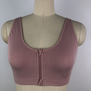 Bán chạy nhất Châu Âu phổ biến bền vững phương thức không dây seamfree Crop zip phía trước gần bài phẫu thuật áo ngực liền mạch sau khi cắt bỏ vú - Product Image 3