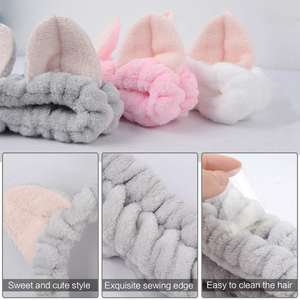 غسل الوجه عقال سبا للعناية بالبشرة عقال المرأة ماكياج الوجه واسعة عقال نمط الحيوان صوف مرجاني - Product Image 6