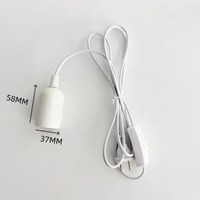 Câble d'alimentation EU 1,8 m avec interrupteur et douille E27 pour ampoules LED suspendues, luminaires et suspensions