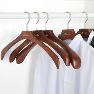 LINDON Cintre vintage en <span class=keywords><strong>bois</strong></span> <span class=keywords><strong>de</strong></span> haute qualité sans épaulement <span class=keywords><strong>pour</strong></span> le rangement des costumes dans l'armoire - Product Image 2