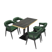 Mobilier de Restaurant Moderne en Gros Ensemble Canapé et Table à Manger pour Café Bar Club, Banc de Cabine