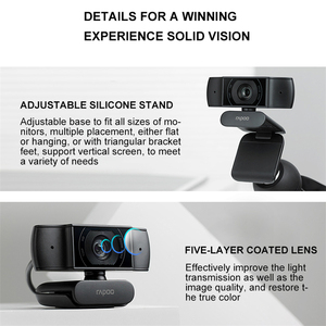 Rapoo c200s Ban Đầu 720P Cuộc Họp Trực Tiếp USB Văn Phòng Mic Miễn Phí Điều Khiển Máy Ảnh HD Webcam Có Thể Tháo Rời Bìa Cho <span class=keywords><strong>PC</strong></span> - Product Image 6