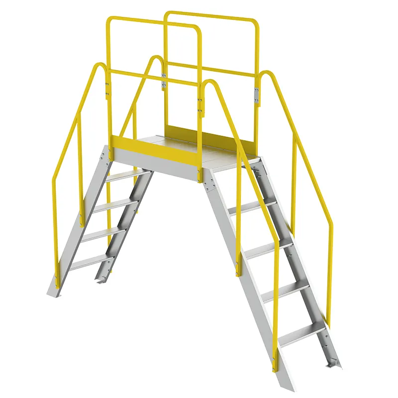 はしごアルミ工業用ブリッジはしごツインサイドステップ工場カスタム高品質アルミ作業台