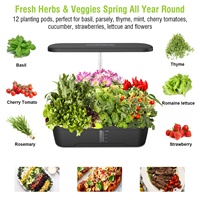 Lampe de croissance pour plantes LED certifiée CE UE 20W, machine hydroponique brevetée à 12 trous pour culture hors sol, pour légumes domestiques intelligents
