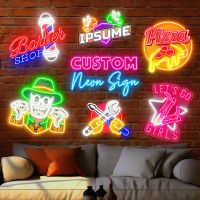 Logo lumineux LED néon personnalisé avec impression UV - Image de marque commerciale qui attire l'attention - Taille et couleur personnalisables - Utilisation intérieure/extérieure
