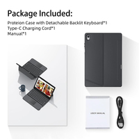 Expédition rapide Compatible avec Samsung Galaxy Tab S11 11 pouces Clavier détachable rétroéclairé 7 couleurs