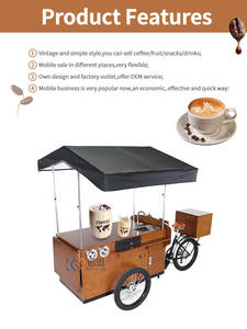Vélo-café, chariot à café à pédales, chariot à café manuel, chariot à café d'extérieur pour la vente ambulante - Product Image 4