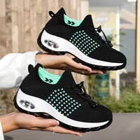 Chaussures en tissu respirant, légères, résistantes aux chocs, antidérapantes, confortables, souples, à enfiler, à bout fermé, pour femmes, printemps