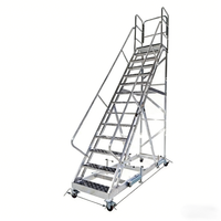 Échelle mobile en aluminium à hauteur réglable - Échelle de travail robuste de 300 kg