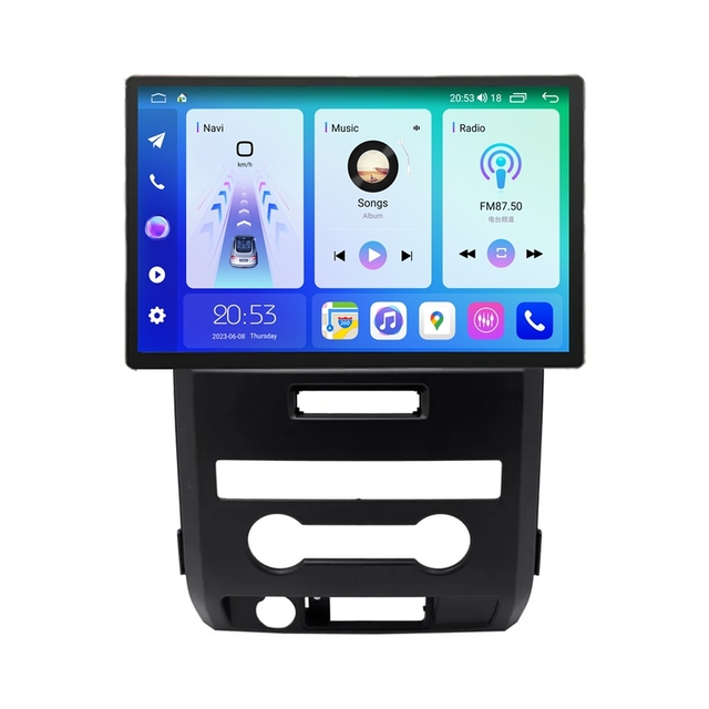 2K QLED 13.1 Inch Dashboard Car Multimedia Player with GPS DSP 4G/WiFi Android Auto 360 Panoramic View for Ford Cars