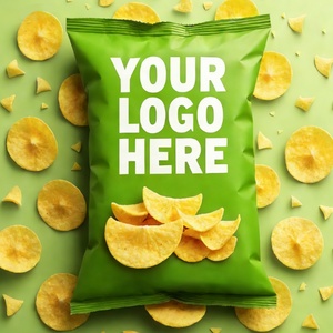 Custom Printed Logo Aluminum Foil Back sealed <b>Plastic</b> Mylar <b>Bag</b> Snack Potato Plantain Chips Puffed Food <b>Packaging</b> <b>Bags</b> - Product Image 1