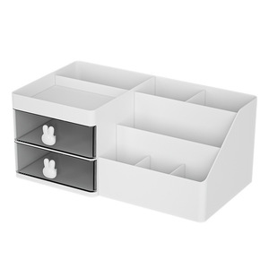 Cream Yellow Cosmetic Storage <b>Box</b> With Drawers And Compartments For <b>Makeup</b> And Jewelry Desktop Organizer - Product Image 5