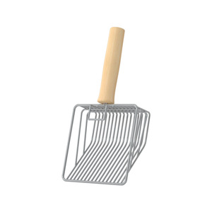 Pelle à litière pour chat en métal rectangulaire avec crochet pour toilette pour chat, capacité de 65 L, fonctionnement manuel - Product Image 1
