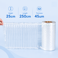 Film d'emballage en rouleau à colonnes d'air pour le remplissage de vide, vente en gros d'usine, pour entrepôt de cosmétiques et expédition e-commerce