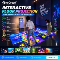 Système de jeu sportif AR à projection au sol, projecteur de sol interactif tout-en-un à écran tactile pour aire de jeux intérieure