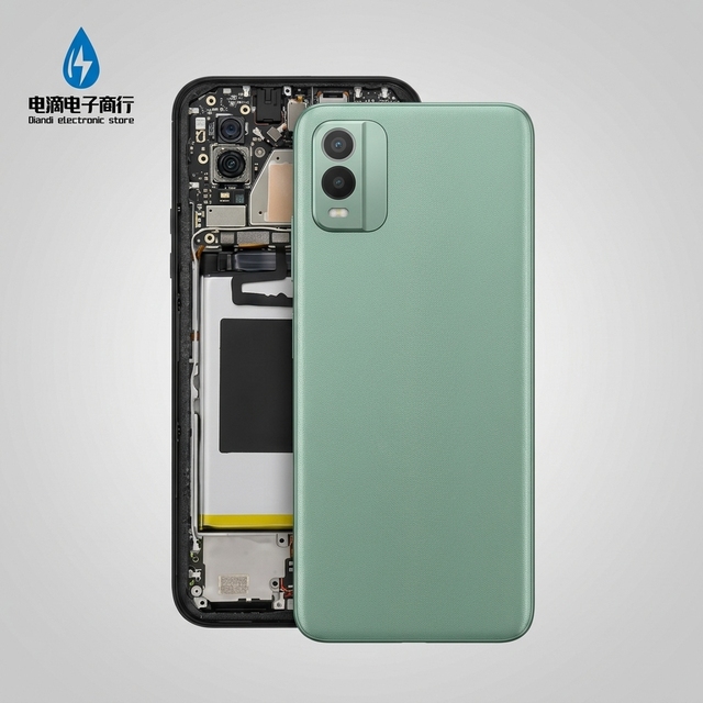 Diandi For Nokia C32 Back Cover Rear Housing Replacement Battery Case Repair Spare Parts With Camera Lens