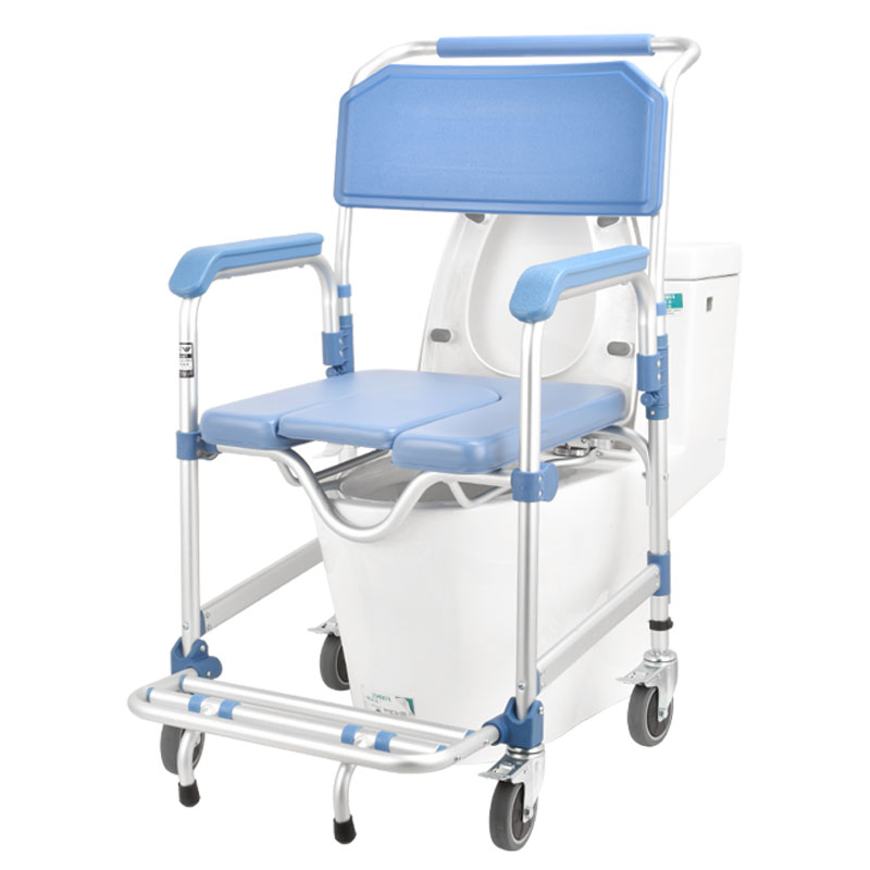 aluminium disable elderly folding toilet sale adjustable transfer portable floating old disabled shower wheel commode chair