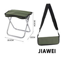 Tabouret pliable portable en aluminium JIAWEI, pratique et moderne, pour extérieur, chambre, loisirs, camping, randonnée, pêche, avec sac à dos en tissu durable
