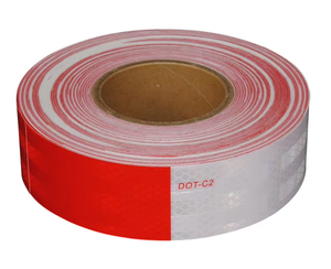 Cinta Reflectante Roja y Blanca DOT-C2 de Alta Reflectividad e Impermeable para Camiones y Vehículos Comerciales, Fabricada por Lianxing - Product Image 3