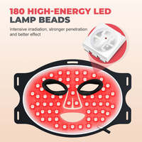 Masque facial LED 3-en-1 à LED pour le visage et le cou, machine de soin de la peau à lumière rouge, vente directe usine