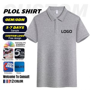 Camisas Polo de Algodón de Color Sólido con Logotipo Personalizado, Diseño de Marca para Hombre, Camisa Polo de Trabajo Personalizada, Camisa de Golf con Cuello Blanco - Product Image 2