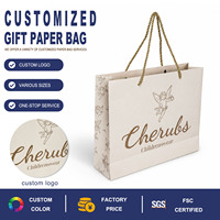 Sacs en papier de luxe imprimés avec poignée, recyclables, pour la vente en gros, sacs d'emballage personnalisés pour vêtements de marque, sacs de shopping