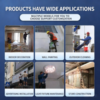 Escaleras y Andamios Ajustables, Andamio Metálico Electrónico, Tecnología Wuxi, Telescópico Móvil Rápido, Extensible 10M, Pequeño para el Hogar