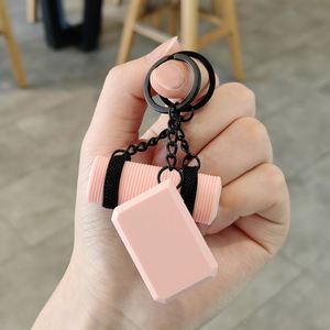 Creative <b>Mini</b> Cute Yoga Mat Keychain Detachable Small Yoga Keyring Yoga Enthusiast Gift Bag Charm <b>Backpack</b> Pendant - Product Image 2