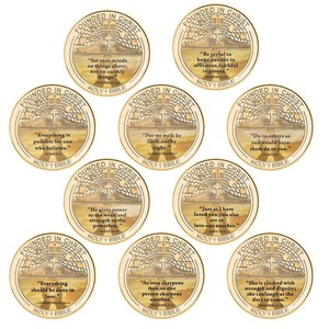 Moneda <span class=keywords><strong>de</strong></span> Desafío con Escrituras Cristianas Personalizada, Chapada en Oro, Medalla Religiosa <span class=keywords><strong>de</strong></span> Recuerdo para Regalo <span class=keywords><strong>de</strong></span> Fe - Product Image 5