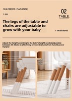 Ensemble table et 2 chaises pour enfants avec plateau anti-graffiti, table d'étude antidérapante pour enfants, table à manger, bureau réglable en hauteur
