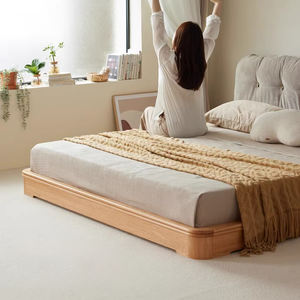 Moderne Eenvoudige Eiken Platform <span class=keywords><strong>Bed</strong></span> <span class=keywords><strong>Frame</strong></span> Massief Hout Tatami Laag <span class=keywords><strong>Bed</strong></span> Zacht <span class=keywords><strong>Bed</strong></span> Voor Slaapkamer Thuis Gebruik - Product Image 5