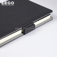 Ejecutivo personalizado negocio logotipo personalizado PU cuero Smart Note Book cartera archivo carpetas organizador con soporte para teléfono
