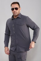 Chemise décontractée à manches longues pour homme, séchage rapide, extensible, formelle, pour la randonnée, l'escalade, la chasse, chemise tactique