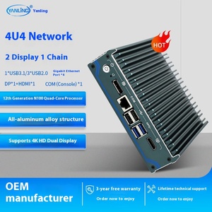 Alder göl N100 Quad Core güvenlik duvarı Mini Pc üçlü M.2 yuvaları 2.5G LAN DDR4 Pfsense Din ray endüstriyel Pc VPN sunucusu için stokta - Product Image 6