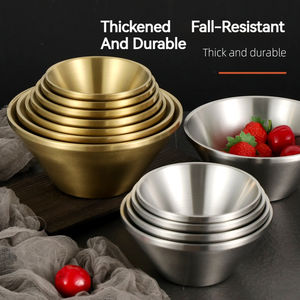 <span class=keywords><strong>Bol</strong></span> à soupe et à nouilles japonais en acier inoxydable double couche 250/390/450/620/750/<span class=keywords><strong>900</strong></span>/1200ml, design en forme de chapeau, poli pour restaurant - Product Image 3