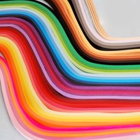 Nouveau 39cm longueur 10mm largeur 5 couleurs changement progressif populaire bricolage papier Quilling Art avec 125 bandes