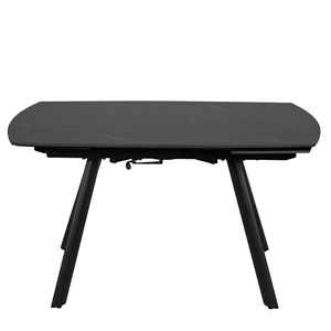 Tavolo da Pranzo Allungabile <span class=keywords><strong>con</strong></span> <span class=keywords><strong>Piano</strong></span> <span class=keywords><strong>in</strong></span> <span class=keywords><strong>Vetro</strong></span> e Gambe <span class=keywords><strong>in</strong></span> Metallo Moderne per 4-8 Persone, Arredamento per la Casa - Product Image 2