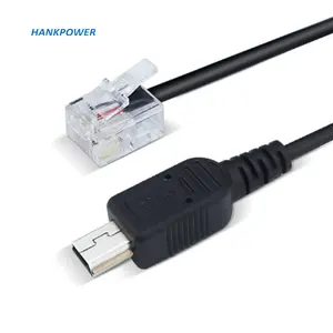 Cable DE DATOS USB Mini USB 5pin OEM Factory Mini 5P a 6P6C Cable adaptador de cristal para coche
