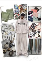 Jaket ritsleting tebal bulu domba Solid cuci asam lapisan ganda kustom Hoodie pas potong ukuran besar pria kelas berat uniseks