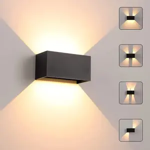 Modern dış duvar LED ışıkları 24W çift kafa yukarı ve aşağı ayarlanabilir açı dış mekan dekoratif Led duvar ışık