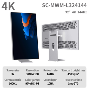 Monitor TCOIOR Super Slim Plano de Aluminio de 32 Pulgadas, Monitores 4k, Pantalla de Estudio, Pantalla de Ordenador de Escritorio, Monitores LCD para Ordenador Portátil y Mac - Product Image 2