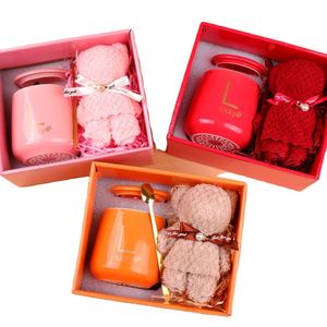 Tazas de Café de Cerámica con Logotipo Personalizado y Juego de Toallas, Regalos Empresariales al por Mayor para el Cumpleaños de la Novia - Product Image 2