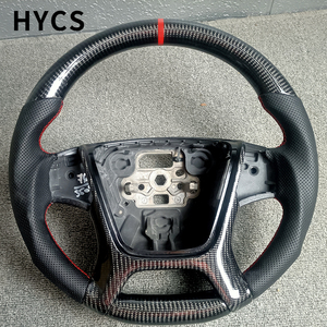 Accessoires intérieurs de voiture Volant en fibre de carbone recouvert de cuir perforé noir pour <span class=keywords><strong>Volvo</strong></span> XC60 <span class=keywords><strong>XC90</strong></span> - Product Image 3