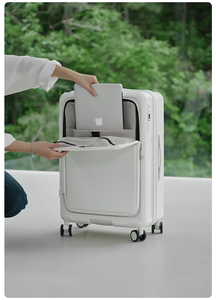 Nouveau concepteur 100% PC valise 20/24/28 pouces bagages à bord unisexe Extensible ouverture avant étui à bagages sacs à roulettes - Product Image 2