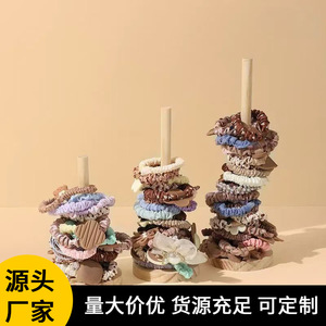 Présentoir en bois massif pour élastiques à cheveux, bandeaux, fleurs, bracelets en chaîne, tous types d'accessoires de présentation - Product Image 2