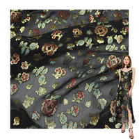 Petite fleur Jacquard soie impression numérique en mousseline de soie robe été cadeau haut femmes Offre Spéciale en gros