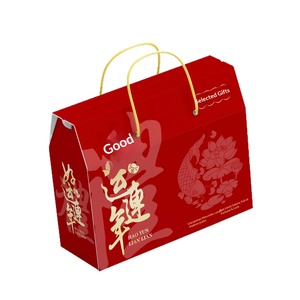 Premium Custom Food <b>Gift</b> <b>Boxes</b> for Pastries Dried Fruits & Snacks Stylish Carry Handle Colorful Packaging - Product Image 1